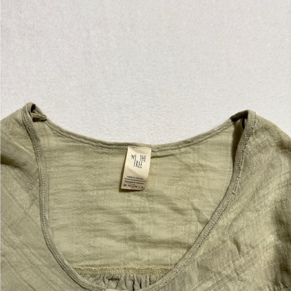 We The Free Sage Green Long Sleeve Blouse - Picture 4 of 5